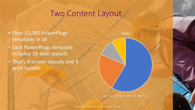 Two Content presentation slide layout