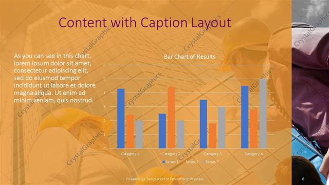 Content with Caption presentation slide layout
