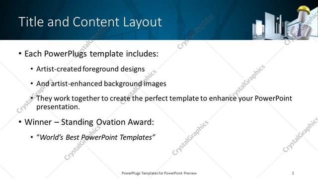 Title and Content presentation slide layout