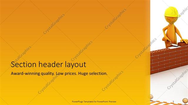 Section Header presentation slide layout