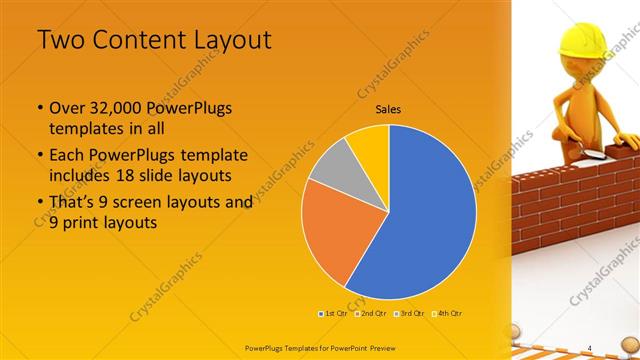 Two Content presentation slide layout