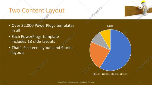 Two Content presentation slide layout