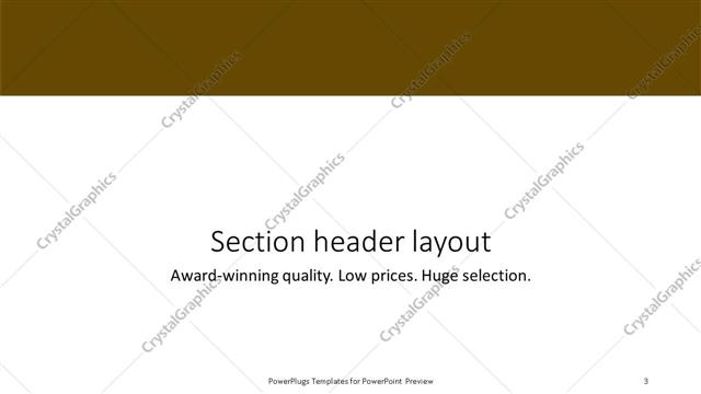 Section Header presentation slide layout