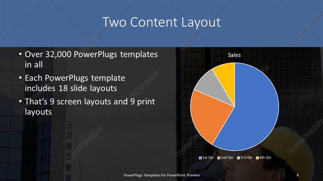 Two Content presentation slide layout