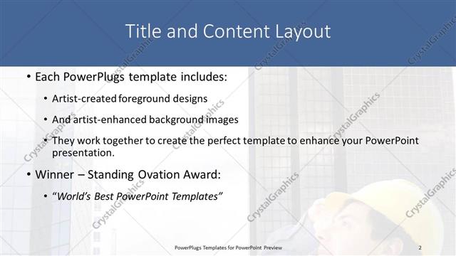 Title and Content presentation slide layout