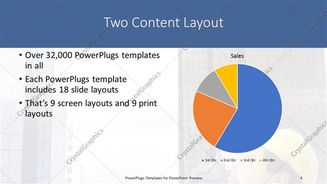 Two Content presentation slide layout
