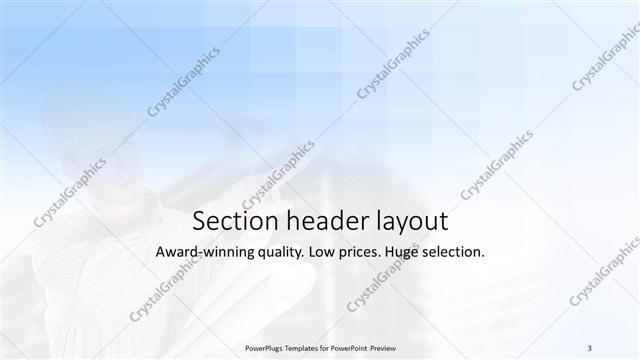 Section Header presentation slide layout