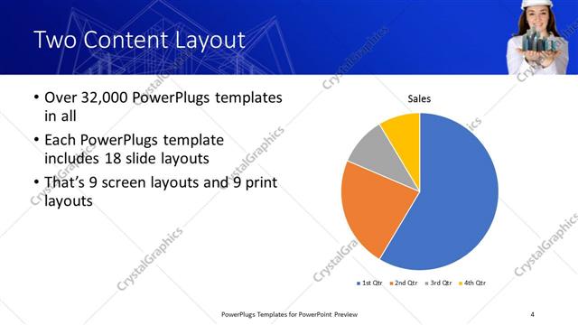 Two Content presentation slide layout