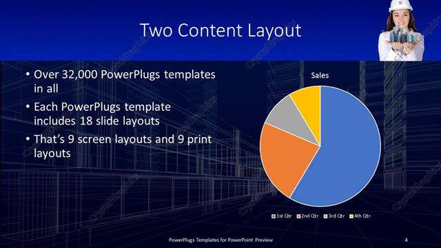 Two Content presentation slide layout