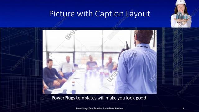 Picture with Caption presentation slide layout