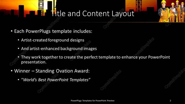 Title and Content presentation slide layout
