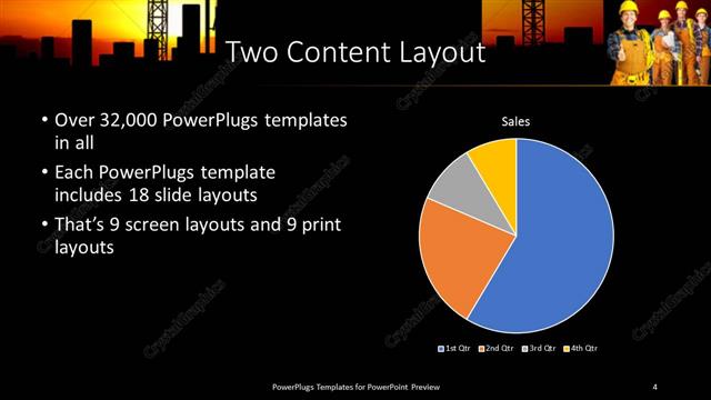 Two Content presentation slide layout