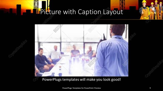 Picture with Caption presentation slide layout