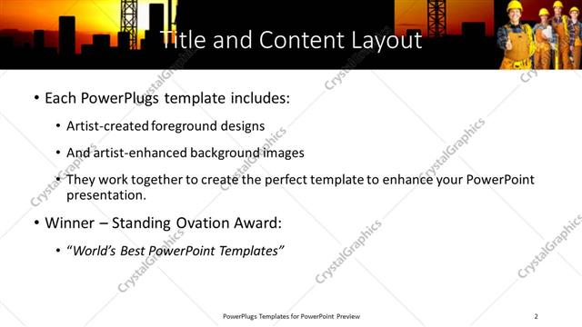 Title and Content presentation slide layout