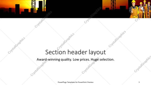 Section Header presentation slide layout
