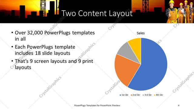 Two Content presentation slide layout