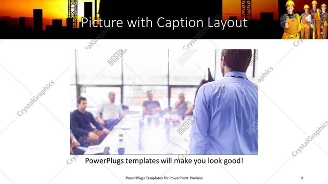 Picture with Caption presentation slide layout