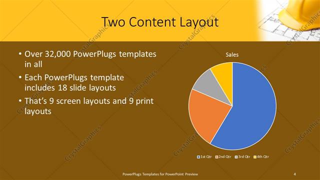 Two Content presentation slide layout