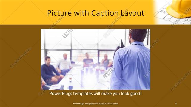 Picture with Caption presentation slide layout