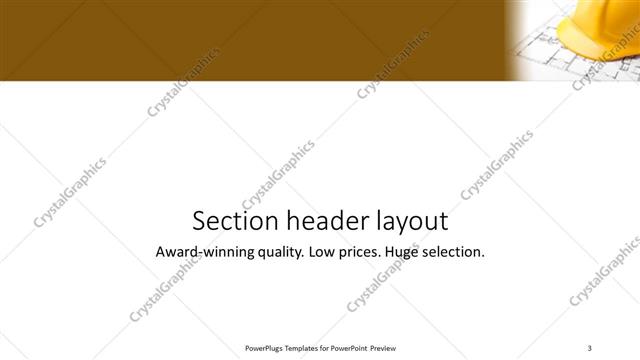 Section Header presentation slide layout