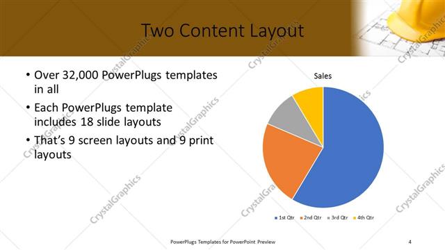 Two Content presentation slide layout