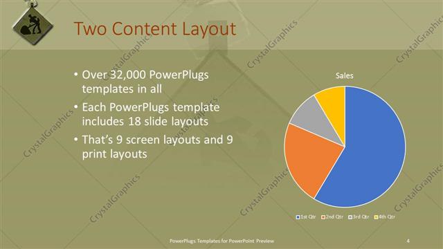 Two Content presentation slide layout