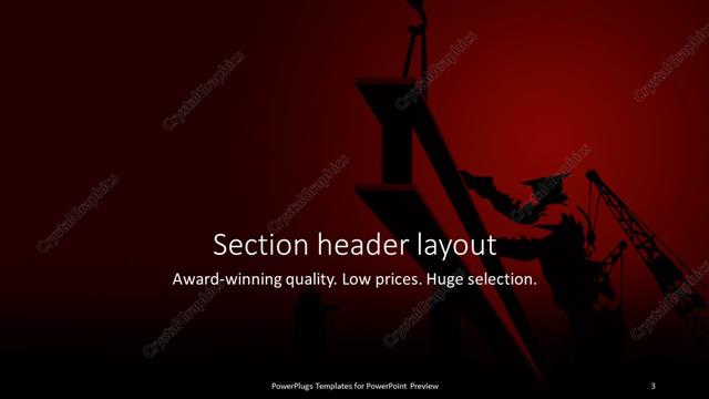 Section Header presentation slide layout