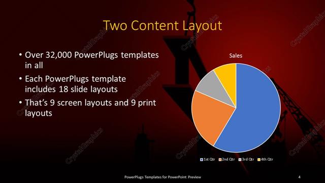 Two Content presentation slide layout