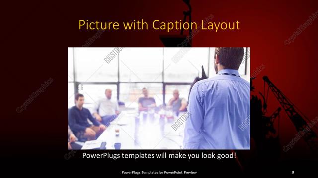 Picture with Caption presentation slide layout