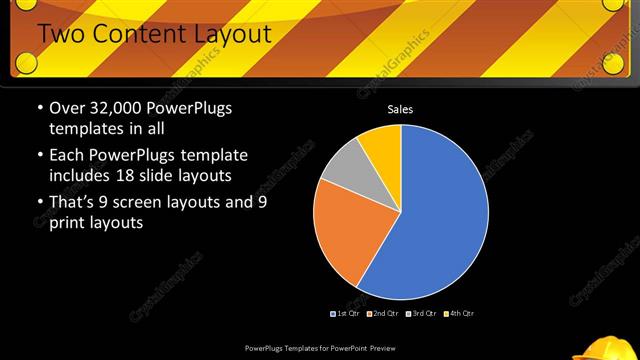 Two Content presentation slide layout