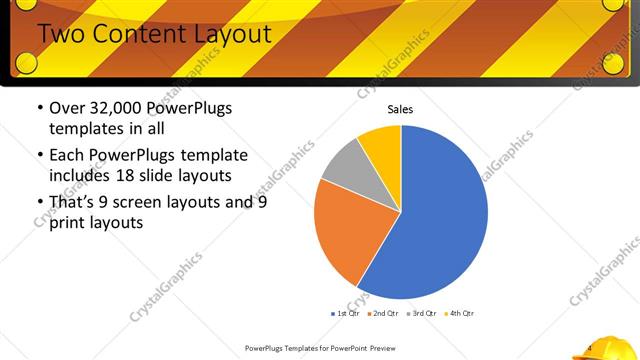Two Content presentation slide layout