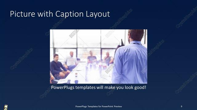 Picture with Caption presentation slide layout