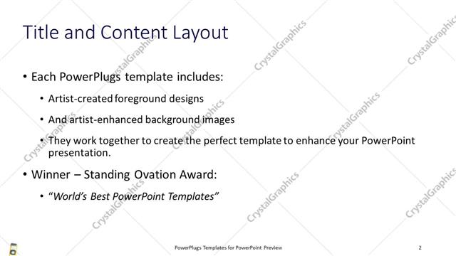 Title and Content presentation slide layout