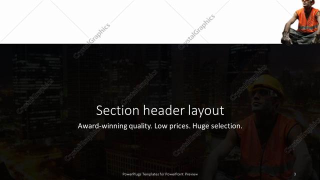 Section Header presentation slide layout