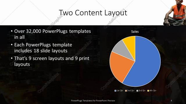 Two Content presentation slide layout