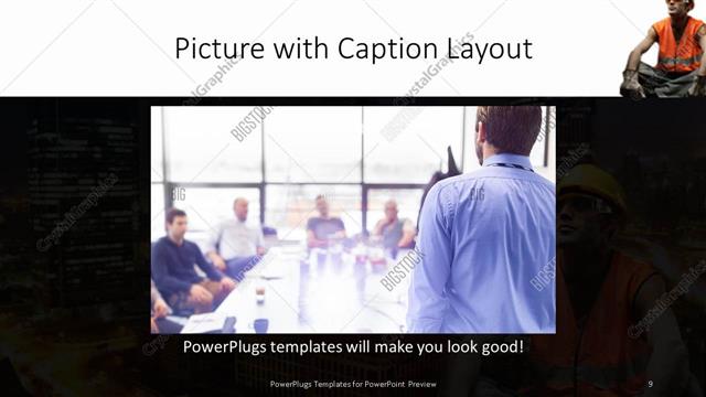Picture with Caption presentation slide layout