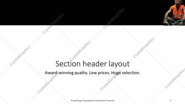 Section Header presentation slide layout
