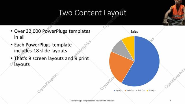 Two Content presentation slide layout