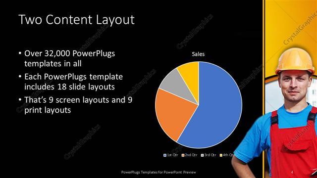 Two Content presentation slide layout