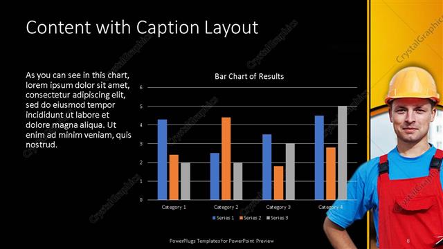 Content with Caption presentation slide layout