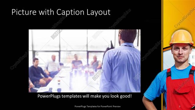 Picture with Caption presentation slide layout
