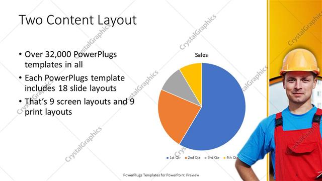 Two Content presentation slide layout