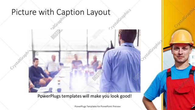 Picture with Caption presentation slide layout