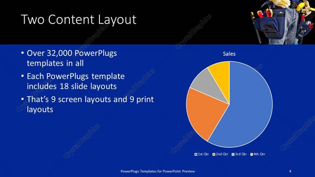 Two Content presentation slide layout