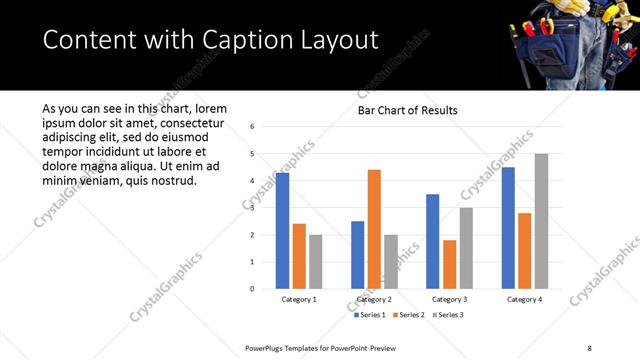 Content with Caption presentation slide layout