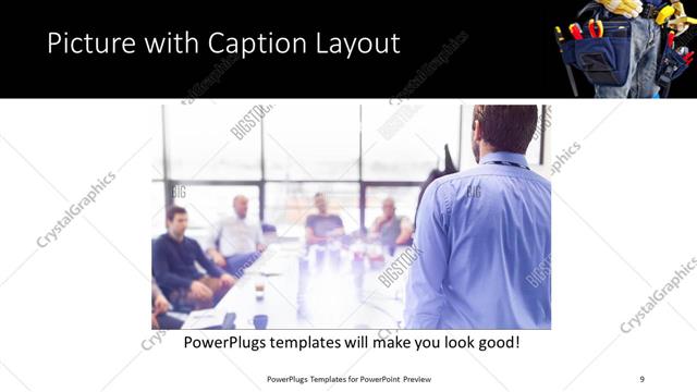 Picture with Caption presentation slide layout