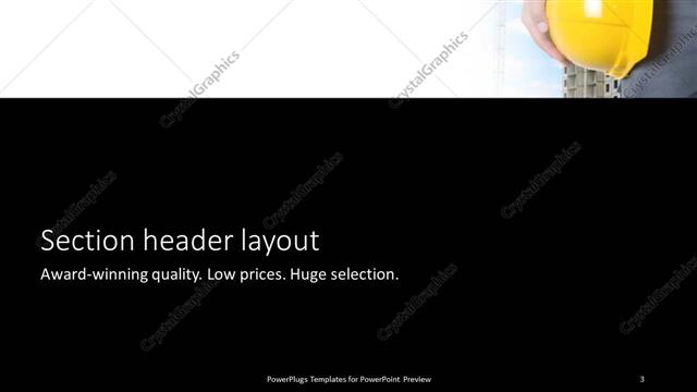Section Header presentation slide layout