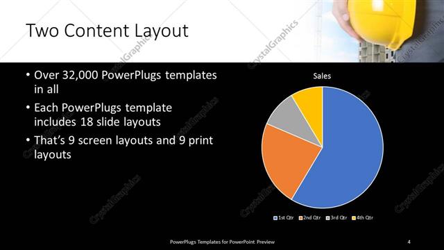Two Content presentation slide layout