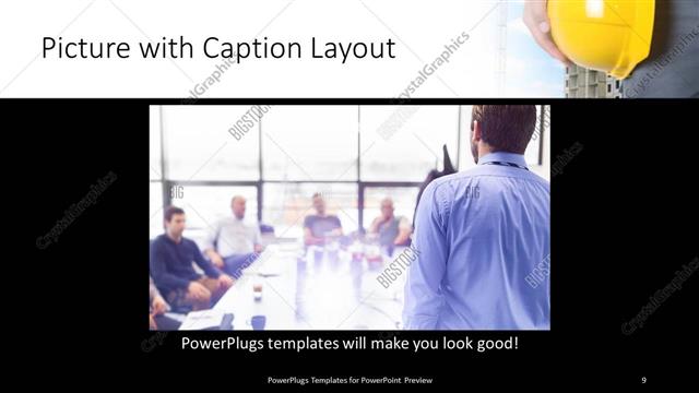 Picture with Caption presentation slide layout