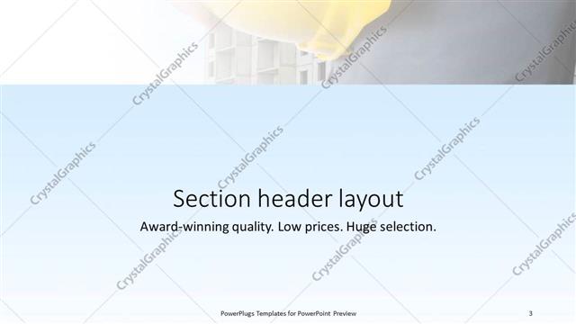 Section Header presentation slide layout